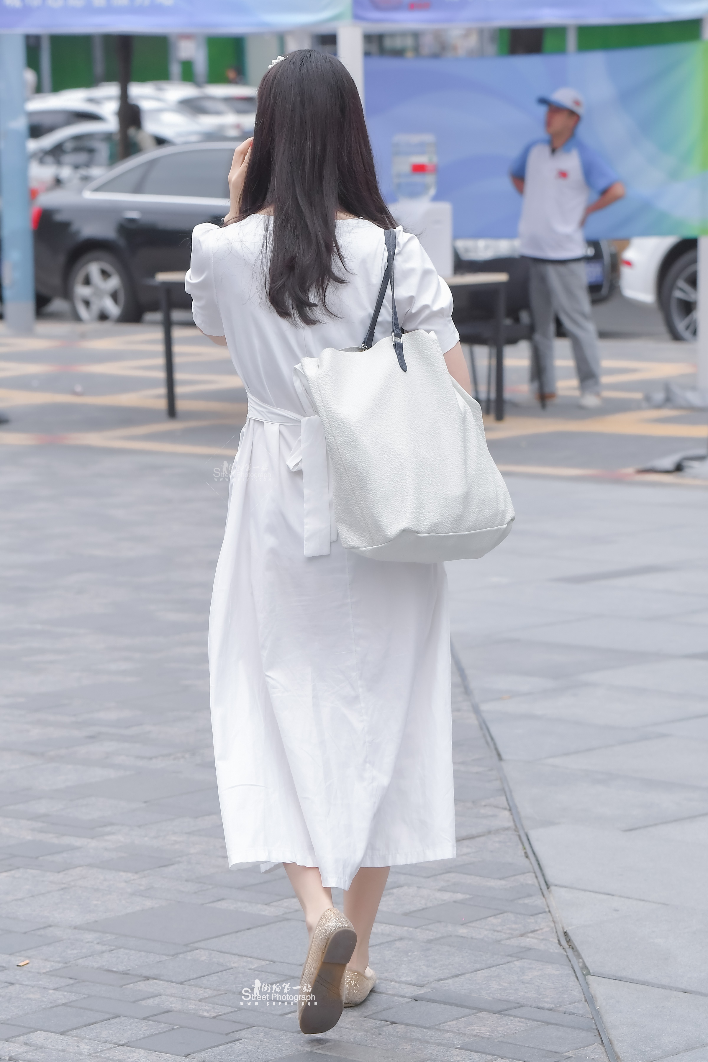 气质白裙  美 女 - 2020年度街拍比赛- 街拍第一站